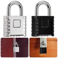 Cadenas antivol à combinaison à 4 chiffres, étanche IP65, en alliage de zinc, avec revêtement poudré, pour valise et bagages