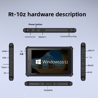 Tablette robuste industrielle de 10,1 pouces, Windows 10/11 Pro, double batterie remplaçable à chaud et construction renforcée