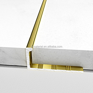 Perfil de aluminio en forma de L, moderno, para bordes, modelo <span class=keywords><strong>TK</strong></span> TKHL106, acabado pulido/mate, longitud personalizable, para bordes de azulejos de suelo y pared, fácil de instalar. - Product Image 5