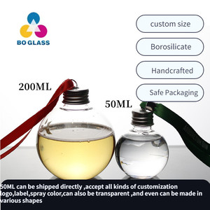 Rõ ràng Glass booze Balls đồ trang sứ<span class=keywords><strong>c</strong></span> cho Gin rượu boozy uống món trang sứ<span class=keywords><strong>c</strong></span> <span class=keywords><strong>C</strong></span>ây giáng sinh trang trí - Product Image 5