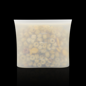Bolsa de almacenamiento de alimentos de silicona sin BPA reutilizable a prueba de fugas, bolsa de aperitivos para sándwich seguro para horno microondas para preparación de comidas, cereales, frutas - Product Image 4