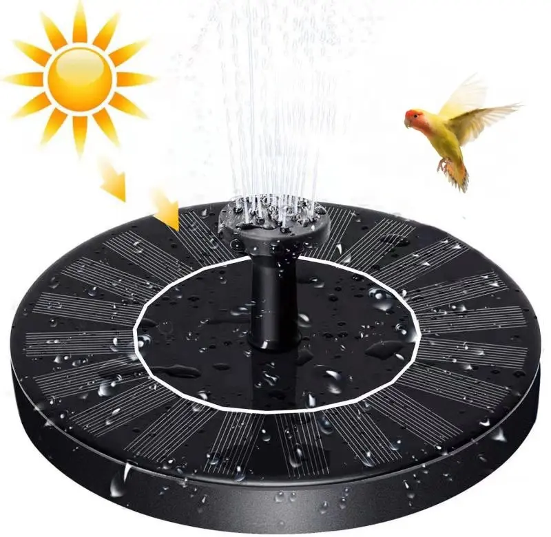 Solar brunnen pumpe Freistehender Solar vogel bad brunnen 1,5 W Solar betriebene Brunnen pumpen für Vogel bad im Freien Kleiner Teich