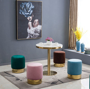 Di alta qualità divano sgabello <span class=keywords><strong>sedia</strong></span> di velluto moderna moderna imbottiti sedie da pranzo - Product Image 2