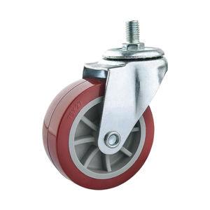 25mm <span class=keywords><strong>40mm</strong></span> 50mm drehbarer Gummi Mittlere Lenk rollen Polyurethan Möbel Lenkrad 1 Zoll - Product Image 3