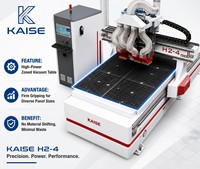 Machine à découper CNC pour meubles en panneaux KAISE H2-4, table 1300x2800mm, ATC, moteur PLC pour usine de meubles en panneaux