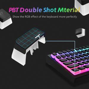 Juego de teclas PBT de doble disparo, 165 teclas de pudín RGB retroiluminadas, teclas duraderas para teclados mecánicos 100/75/65/60% OEM - Product Image 4