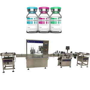 Sterile clear glass vials filling machine small bottle filling stoppering and capping machine