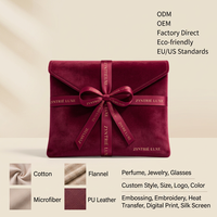 Pochette en velours pour bijoux, sac à cordon personnalisé imprimé pour montres, bagues, colliers, boucles d'oreilles, bracelets, emballage cadeau, OEM ODM