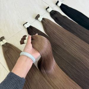 Extensiones de Cabello Humano Natural de Color Marrón Más Vendidas, Sedosas y Lisas, con Cutícula Alineada, Tejido de Cabello Humano Real, <span class=keywords><strong>Estenciones</strong></span> Cabello Humano Natural - Product Image 6