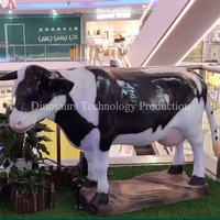 Modèle de vache animatronique sur mesure pour décorations de centres commerciaux, exposition réaliste d'animaux naturels, fait main, à vendre