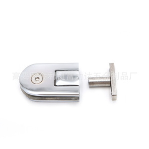 Stainless Steel Glass <b>Door</b> Clamp F-2016 <b>Mirror</b> Light Non Detachable <b>Door</b> Mount For Glass Display Case <b>Doors</b> - Product Image 2