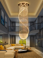 Lustres et lampes modernes en verre de personnalisation directe d'usine lustre de suspension pour l'escalier haut de maison d'hôtel de plafond