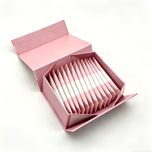 Boîte d'emballage en carton recyclable personnalisée en deux parties avec fermeture magnétique pour les sachets de compléments alimentaires en poudre, emballage cadeau - Product Image 1