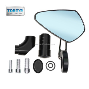 Rétroviseur <span class=keywords><strong>de</strong></span> moto universel à extrémité <span class=keywords><strong>de</strong></span> barre CNC en aluminium verre bleu 7/8 22mm <span class=keywords><strong>guidon</strong></span> pour Honda <span class=keywords><strong>Yamaha</strong></span> Suzuki Kawasaki - Product Image 2