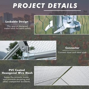 Lefeng Lồng Gà Mái Bằng Thép Không Gỉ Mạ Kẽm Nhúng Nóng Tập Thể Dục Ngoài Trời Trang Trại Bằng Kim Loại Lớn Bán Sỉ - Product Image 5