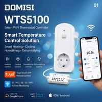 Termostato WiFi Doméstico WTS5100 con Enchufe Europeo, Control Digital Electrónico, Sistema de Calefacción por Suelo Radiante Antiinflamable para PC