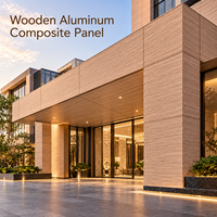 Panneau composite bois-aluminium grain cerisier sur mesure 4 mm pour murs architecturaux décoratifs