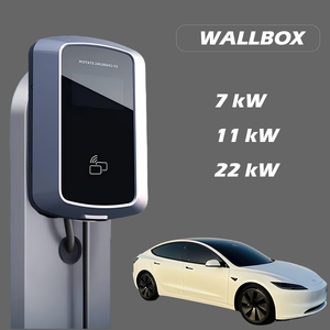 Borne de recharge murale pour voiture électrique 7kW 11kW 16A intérieure/extérieure, station de recharge AC pour Tesla avec câble de 5m - Product Image 1