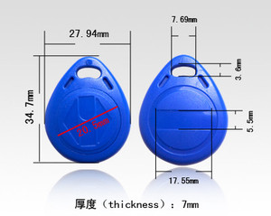 Nhà Máy Giá gần LF 125Khz tk4100 EM4200 em4305 Chip ABS tag RFID Key <span class=keywords><strong>Fob</strong></span> huy hiệu - Product Image 3
