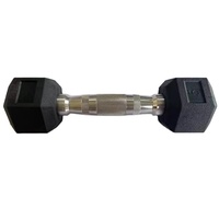 Mancuernas hexagonales de goma de 5 libras, equipo deportivo Popular para gimnasio, precio barato