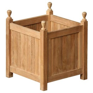 Modern Design Solid Teak <b>Wood</b> Square Artificial Plant Pot Box for Home <b>Garden</b> Park Patio Outdoor Furniture Direct From Indonesia - Product Image 3