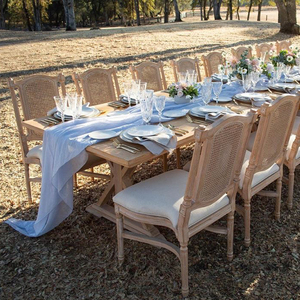 Nước Pháp Rắn Gỗ Sồi Có Thể Gập Lại Hình Chữ Nhật Bàn Ăn Cho Tiệc Cưới Tổ Chức Sự Kiện - Product Image 5