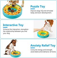 Jouet distributeur de friandises pour chien, puzzle d'alimentation pour chiens intelligents avec mangeoire lente pour chiens de grande, moyenne et petite taille, bol distributeur de friandises