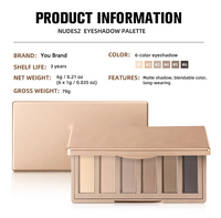 Palette de fards à paupières personnalisée avec des nuances mates, scintillantes et brillantes, formule longue tenue pour les maquilleurs, vente en gros