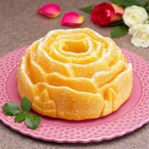 Factory Non-Stick Large Bread Round Sunflower Rose <b>Bakeware</b> Big Silicone Cake Trays Mold - Product Image 4
