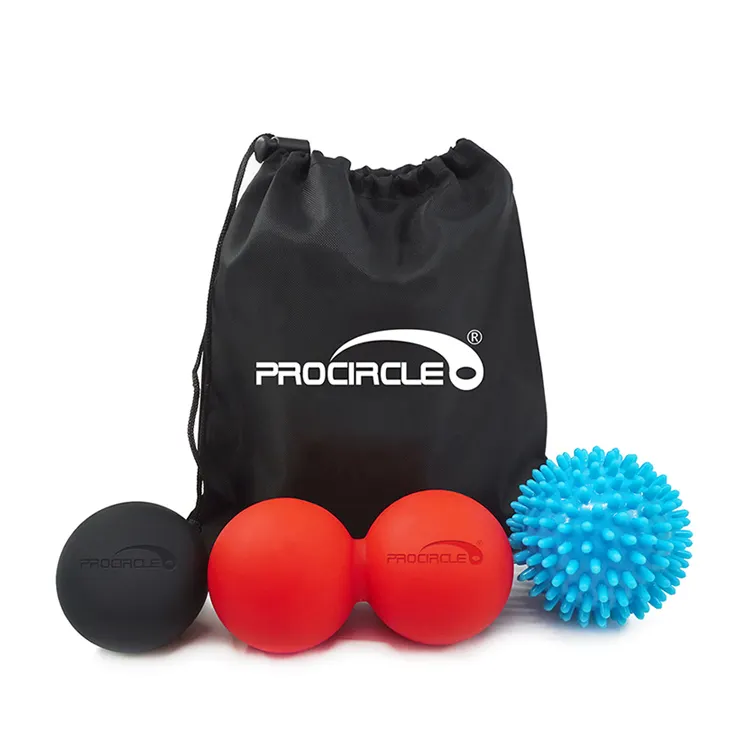 CustomTherapy Myofascial Phát Hành Lacrosse Balls Spiky Massage Bóng Set