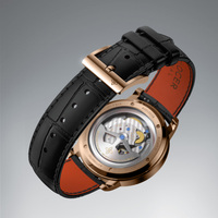 AGELOCER Montre Astronome Originale SpaceStation Montre Mécanique Automatique de Luxe Date pour Hommes Lumineuse en Acier Inoxydable avec Boîte