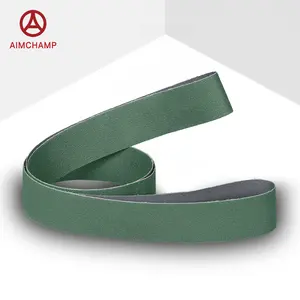 Aimchamp abrasif J659 teknologi canggih mudah lunak logam hijau j-wt sabuk pengamplasan kain fleksibel