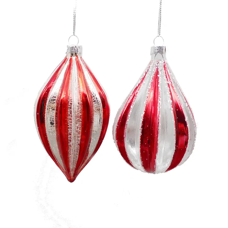 Rode Glitter Snuisterij Ballen Glas Onbreekbaar Kerstboom Ornamenten Bal Voor Festival Vakantie Opknoping Decoratie