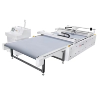 Cortadora CNC Semiautomática Eléctrica Digital con Cuchilla Vibratoria Redonda LCUT para Prendas de Vestir, Tela, Textil, Cuero, Papel y Lámina
