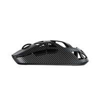 Ratón para Juegos Ergonómico Ligero con Sensor Óptico PAW3395 de 6 Botones para Diestros, USB Tipo-C, Inalámbrico de 2.4GHz para Triple Juego