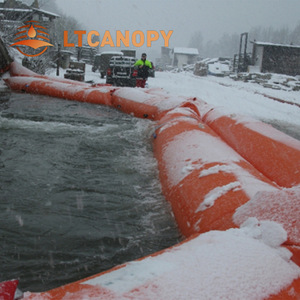 Barrière anti-inondation gonflable LTCANOPY en PVC orange, industrielle, imperméable, portable, pour la lutte contre les inondations d'urgence - Product Image 1