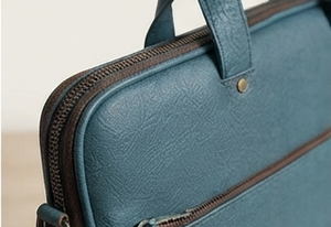 Full Grain Calf Leather Vintage Soft Large Capacity Slim Laptop <b>Bag</b> Business Unisex - Product Image 4