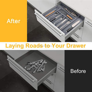 Expandable Kitchen Office Stacking Tool <b>Drawers</b> Organizer <b>Desk</b> Storage Organizer Storage Bin for Kitchen <b>Drawer</b> - Product Image 4