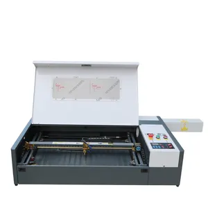 Envío rápido mini 4060 Co2 máquina de fabricación de sellos máquina de grabado láser para acrílico MDF/plástico/botellas/tazas