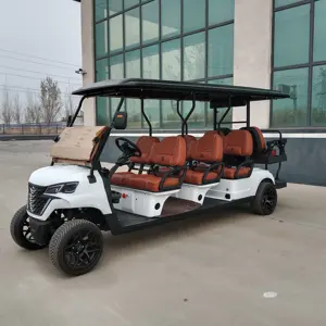 8 Seat Golf Cart 4 Wheel Disc Brake 4KW 5KW 7.5KW Electric Golf Carts For Sale