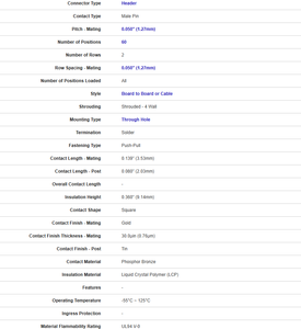 Conector de Cabezal TFM-130-21-S-D de 60 Posiciones con Paso de 1.27 mm - Product Image 6