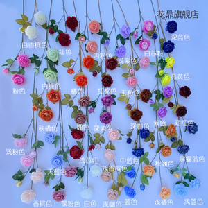 <b>Artificial</b> <b>Peony</b> Flower 3-Headed Silk Wedding Decoration For Studio Aisle Western Style - Product Image 1