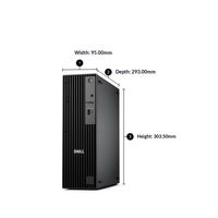 Nouvel ordinateur de bureau Dell Pro Slim QCS1250 d'origine avec processeur Intel Core Ultra5-235, 16 Go de RAM DDR5, 512 Go de SSD, prise US