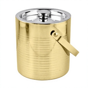 Best Price Stainless Steel led ice bucket Round Shape <b>Cooler</b> for Wine and Beer Wholesale Supply - Product Image 1