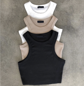 <span class=keywords><strong>2022</strong></span> nueva llegada Racer Vest Ins Trend estilo europeo y americano corto sin mangas mujeres Crop Tank Top - Product Image 2
