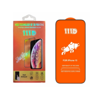 Verre trempé antistatique en aluminium haute performance JUNBO 0,4 mm 111D pour iPhone Duo 18 17 16 Pro Max, filtre anti-poussière, revêtement oléophobe