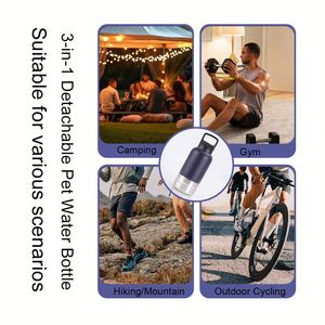 Comedero Portátil de Acero Inoxidable de 32oz con Logotipo Personalizado, Tazón de Viaje para Mascotas, Botella de Agua 3 en 1 Desmontable con Tapa y Aislamiento para Perros - Product Image 5