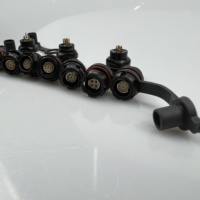 Conectores Fischer Serie F de BEXKOM, Tipo Push, con Cubierta Antipolvo, Conector Rápido Circular a Prueba de Agua