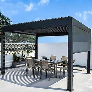 Pergola bioclimatique en aluminium <span class=keywords><strong>de</strong></span> haute qualité, sur mesure, moderne, luxueuse, motorisée, pour jardin extérieur, toit <span class=keywords><strong>de</strong></span> gazebo - Product Image 4