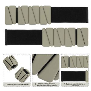 Poids de cheville en silicone 2lb 4lb (paire) – Écologiques, réglables, pour fitness et exercice, unisexe - Product Image 2